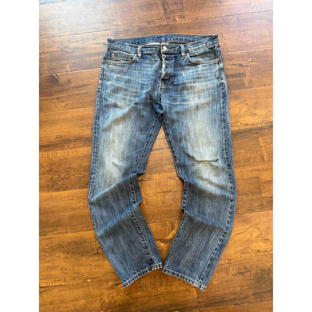 Outerknown S.E.A. Ambassador Slim Selvedge Men’s 34x32 Button Fly Distressed